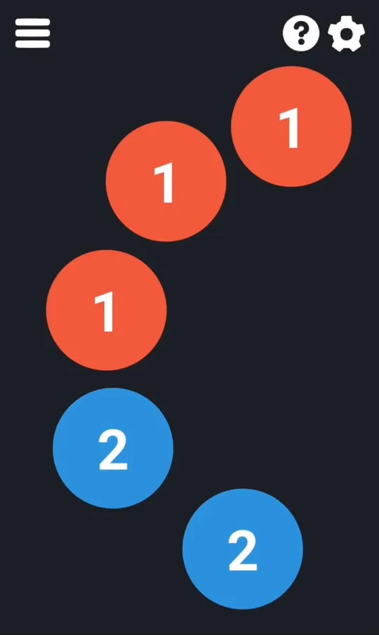 Fingerz in Teams mode: three fingers in red team 1 and two in blue team 2